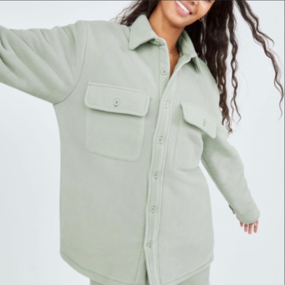 Aritzia Tna Polar Shirt Jacket